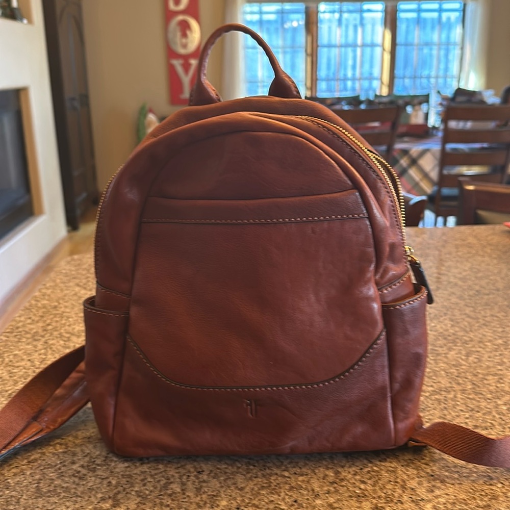 Frye leather back pack